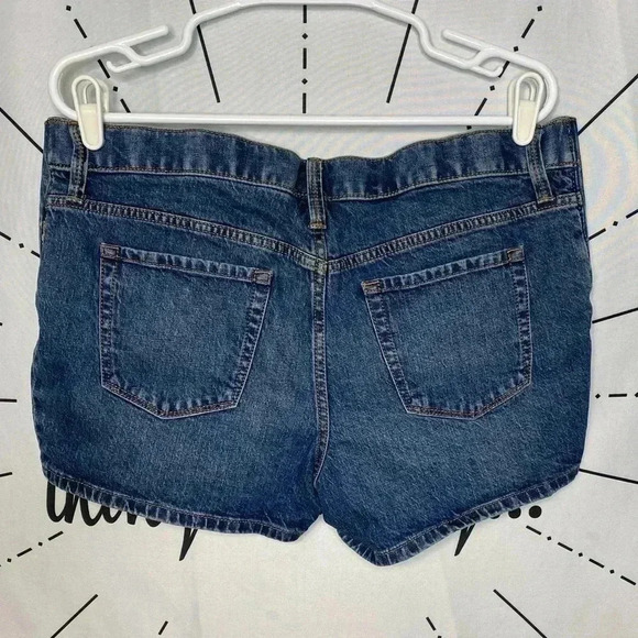 Isabel Maternity Denim Midi Short Blue Expandable Side Panels Stretch - Picture 3 of 5